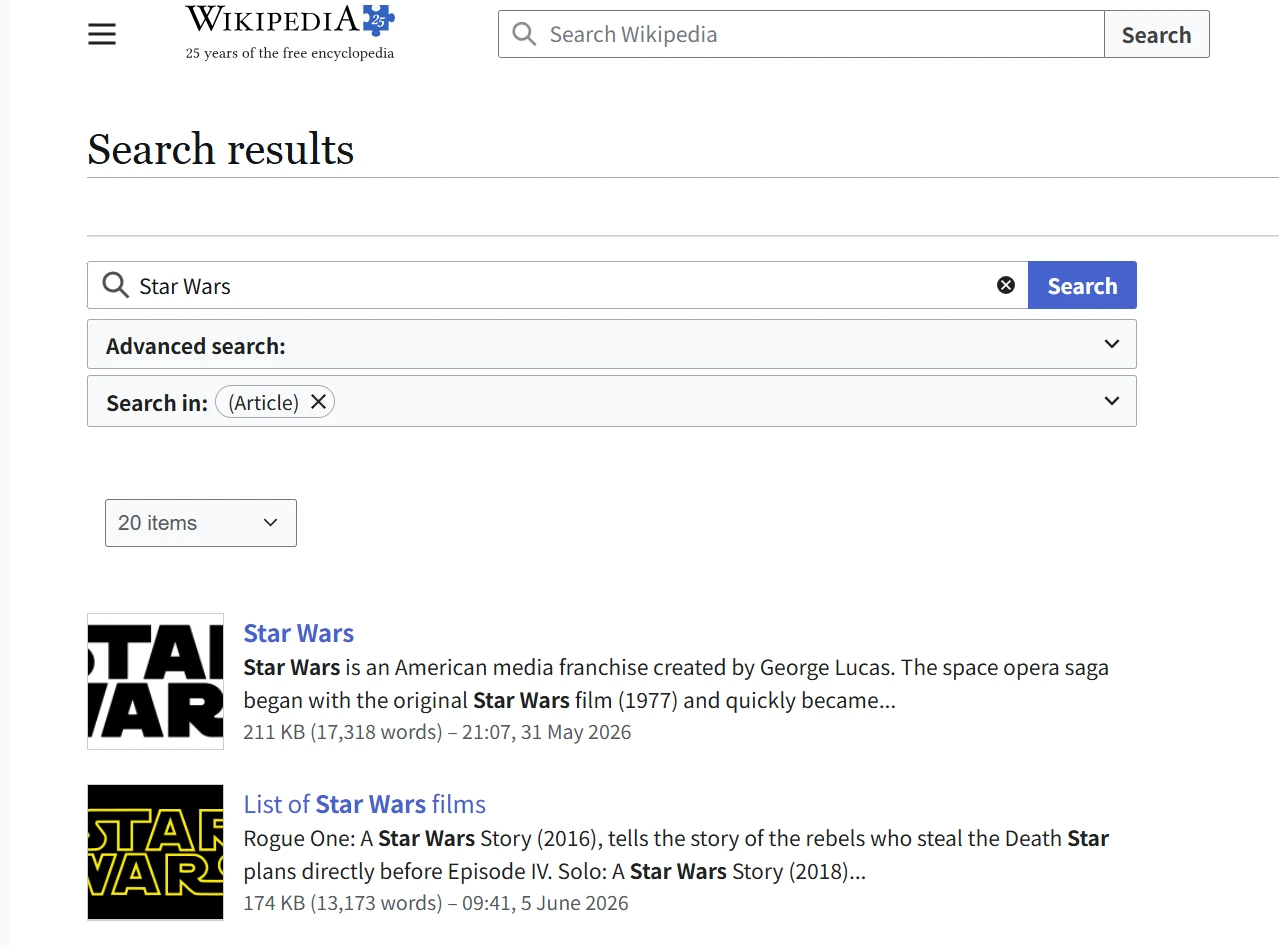 自动跳转到Star Wars页面