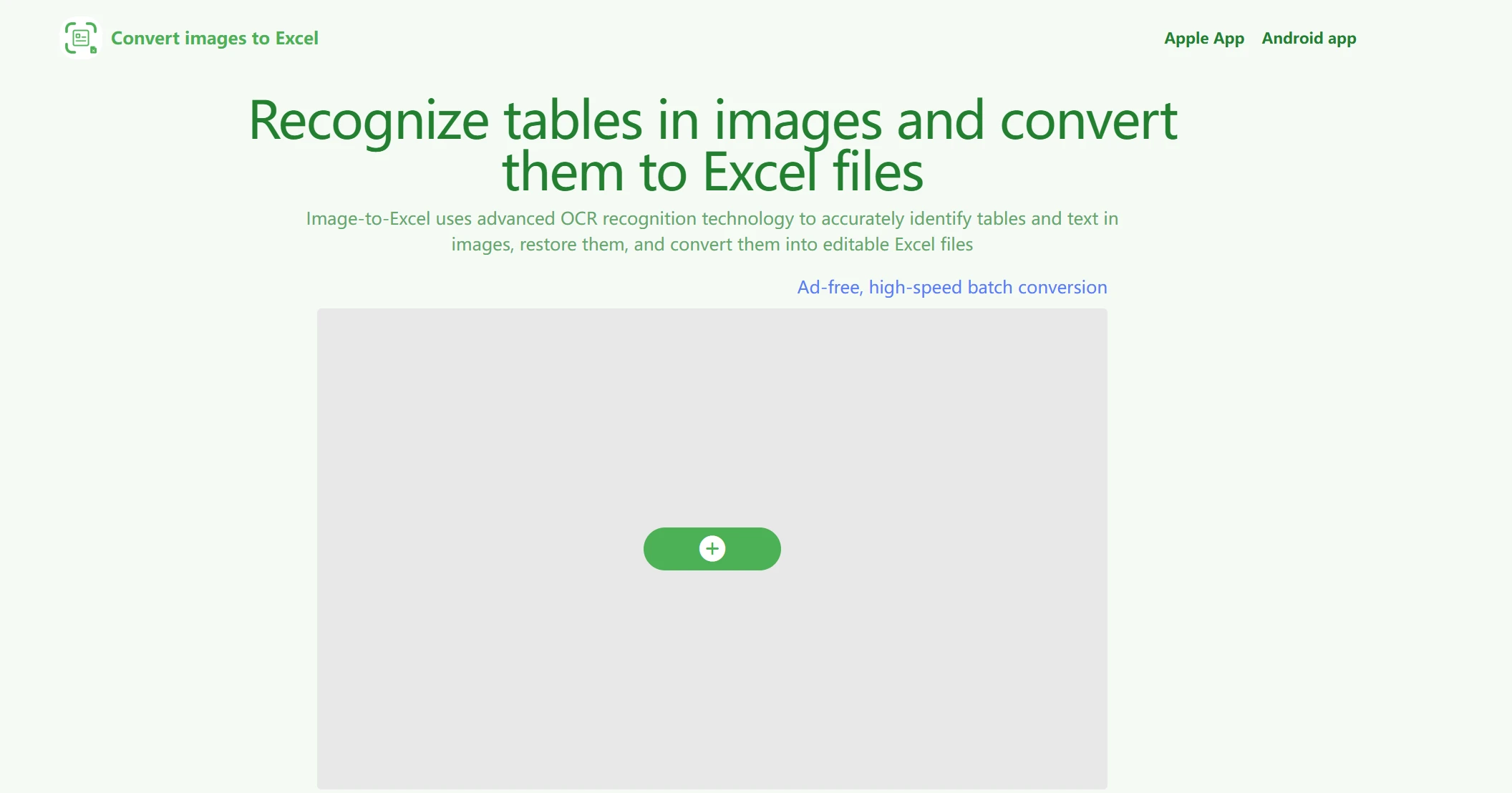 Convert the table in the image directly to Excel