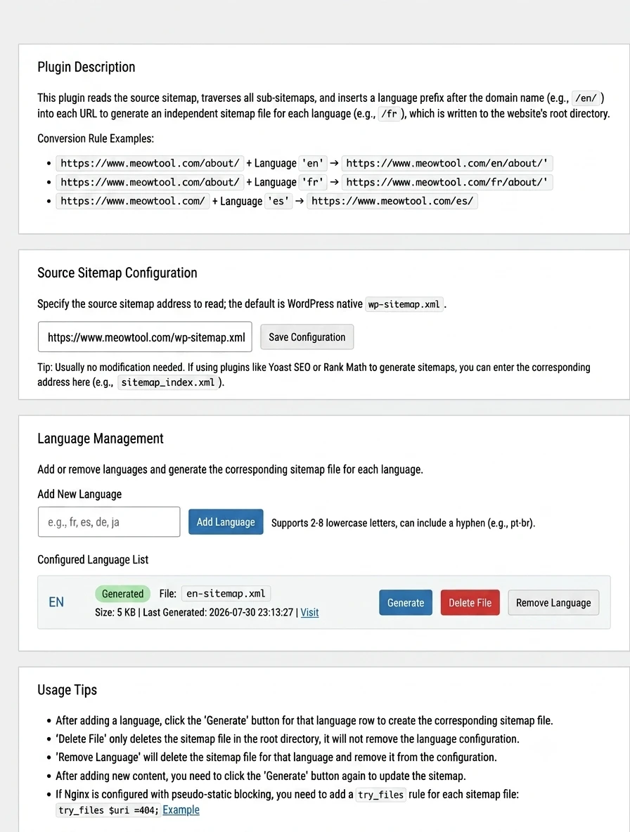 Multilingual Map Generator