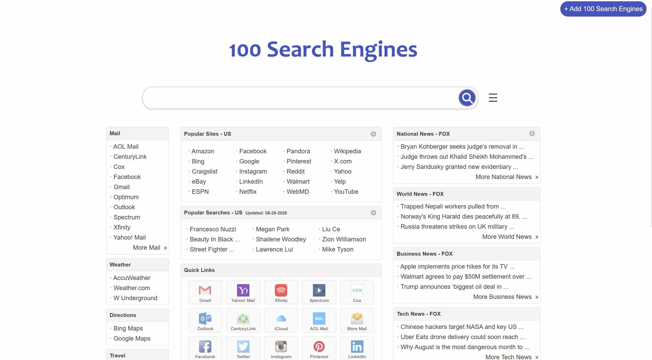 100 Search Engines