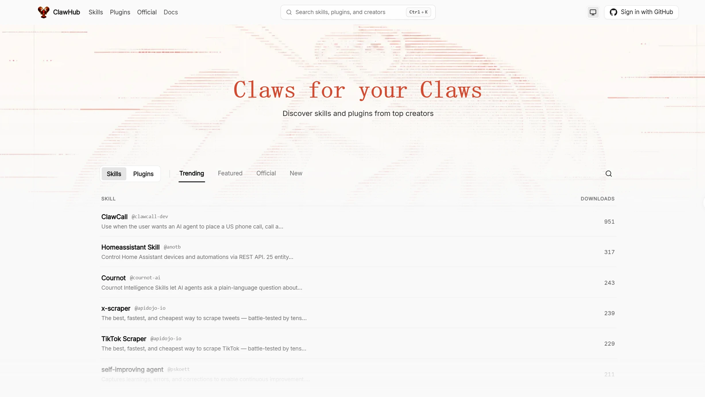 Agent Skills Marketplace: ClawHub